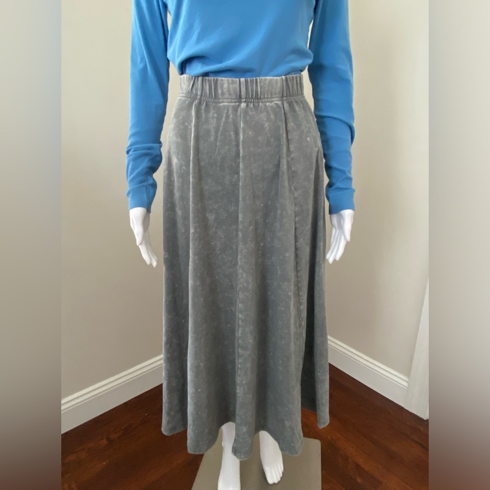 See Rene Boutique Sierra Denim Wash Midi Skirt Size Small